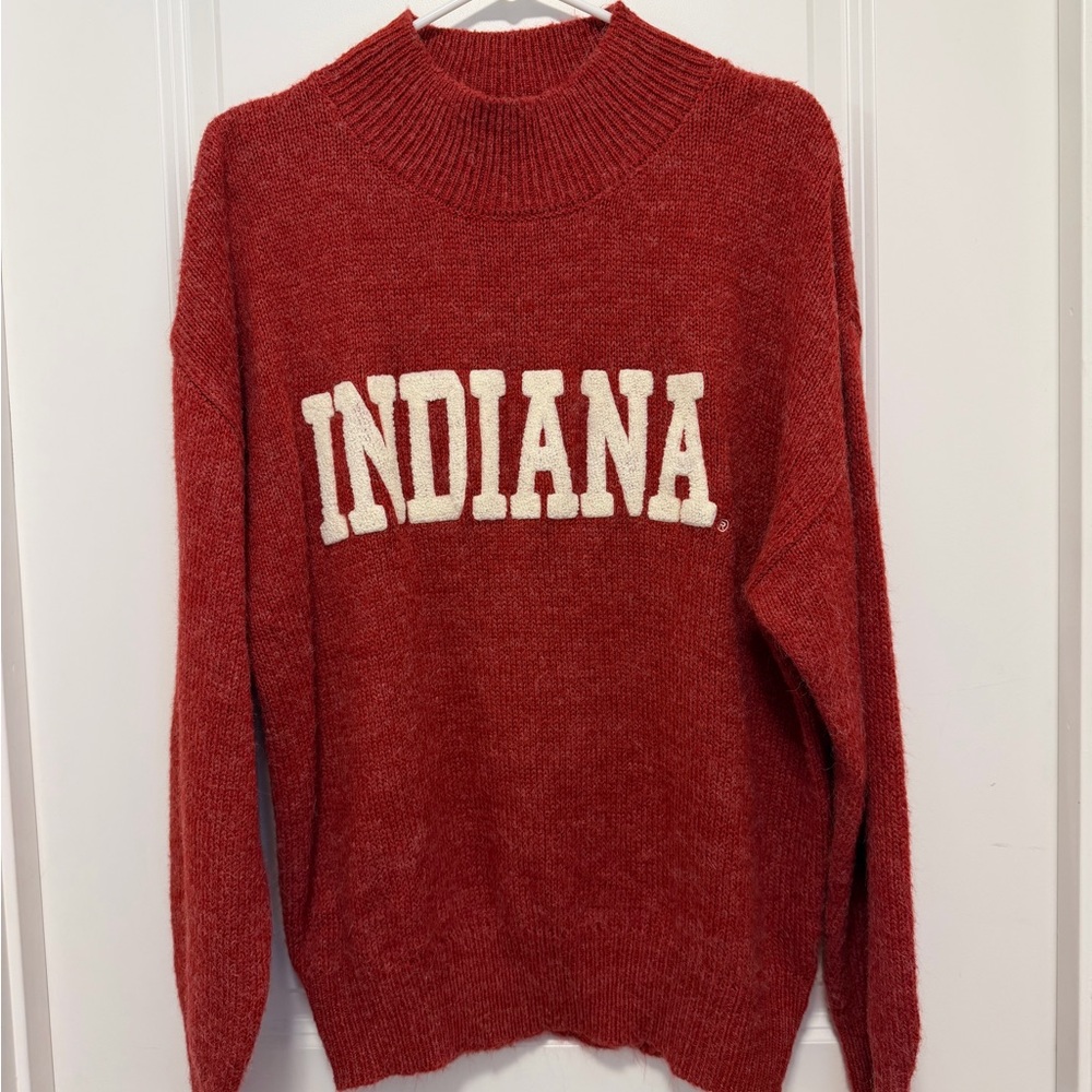Indiana Women's Red Turtleneck Sweater